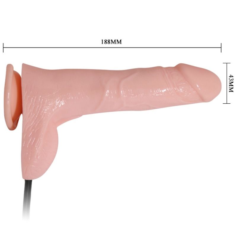BAILE - DILDO VIBRANTE E GONFIABILE REALISTICO 18.8 CM – Telecomando – foto 9