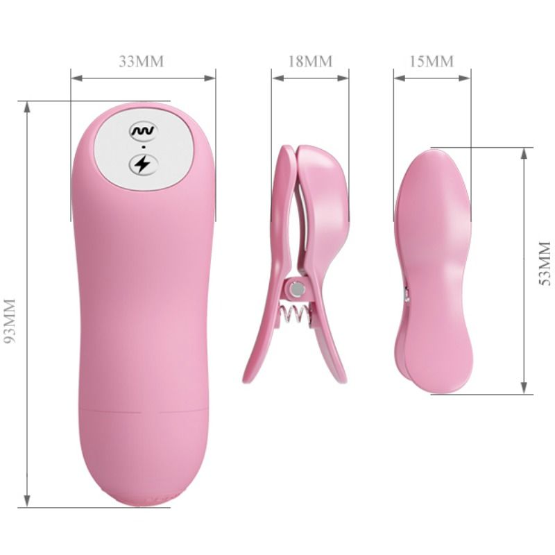 BAILE - PINZETTA PER ONDE ROMANTICHE CON VIBRAZIONE ED ELETTROSHOCK – Mini vibratori – foto 3