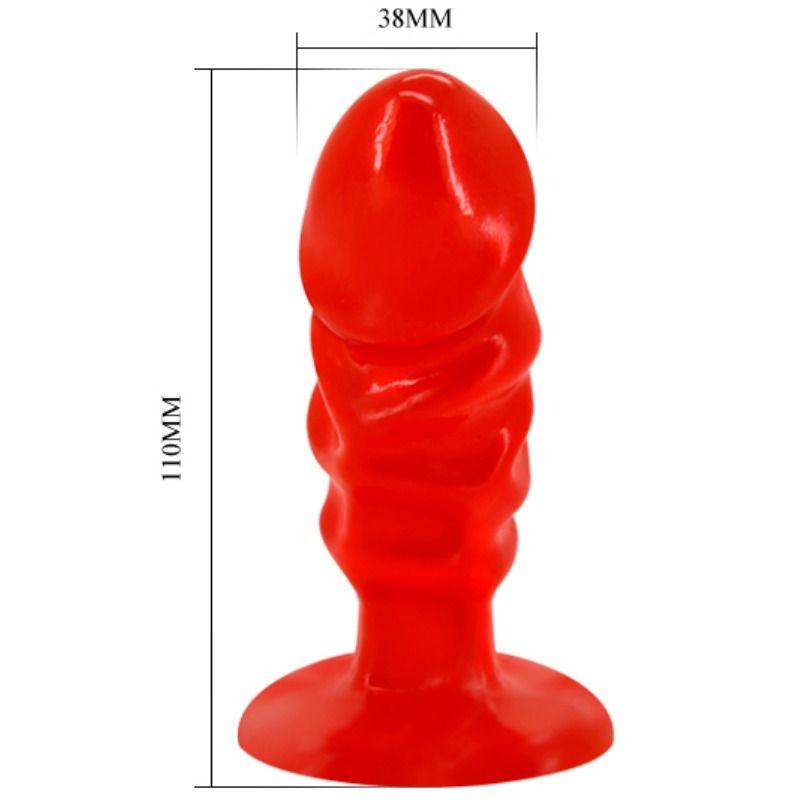 BAILE - PLUG ANALE UNISEX CON VENTOSA ROSSA – Tappi anali – foto 3