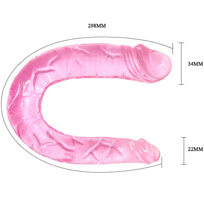 BAILE - DOPPIO DONG DOPPIO DILDO ROSA – Falli senza vibrazioni – foto 4