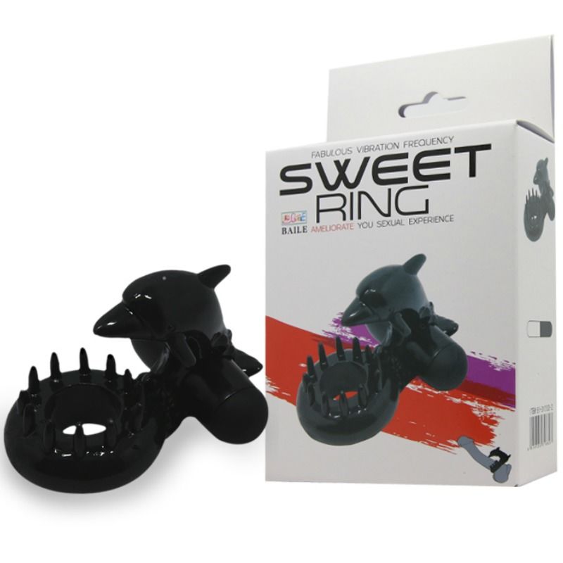 BAILE - SWEET RING ANELLO CON STIMOLATORE CLITORIDEO DELFINO – Cockring con vibrazione – foto 8