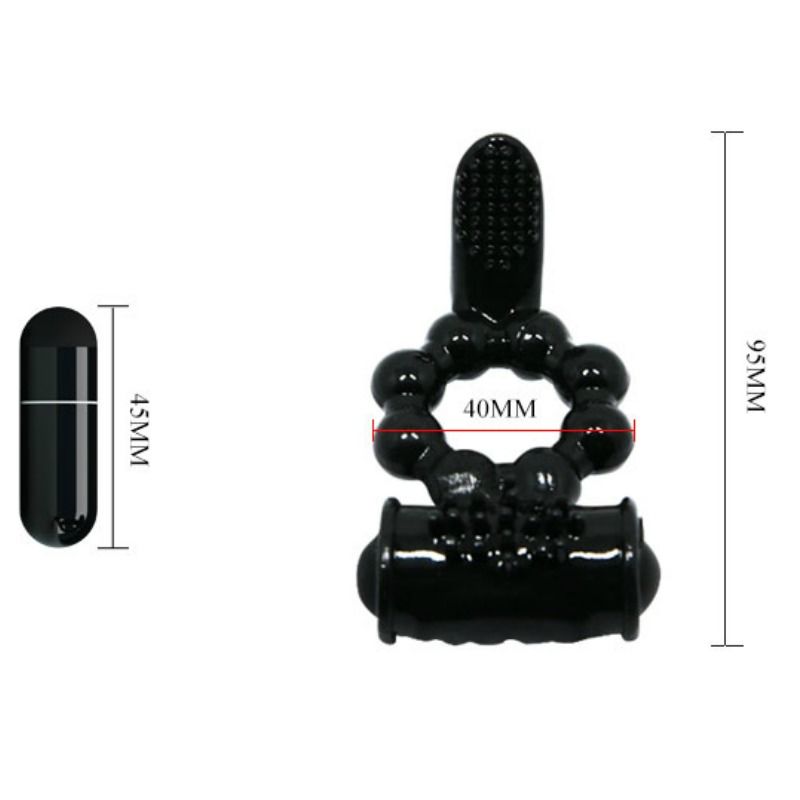 BAILE - ANELLO SWEET ANELLO CON DOPPIO STIMOLATORE – Cockring con vibrazione – foto 8
