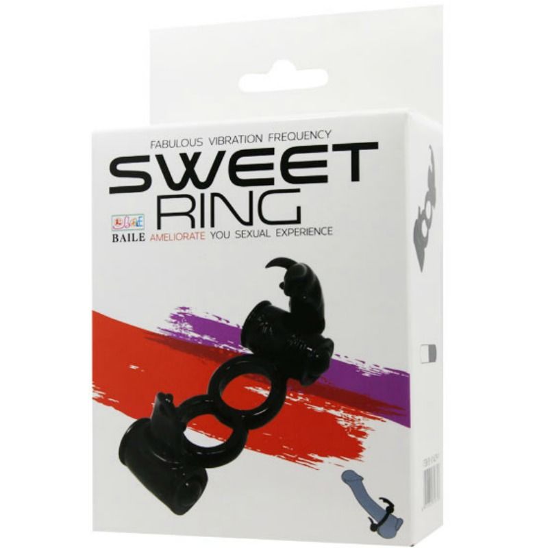 BAILE - ANELLO SWEET ANELLO DOPPIO CON DOPPIO CONIGLIO – Cockring con vibrazione – foto 5