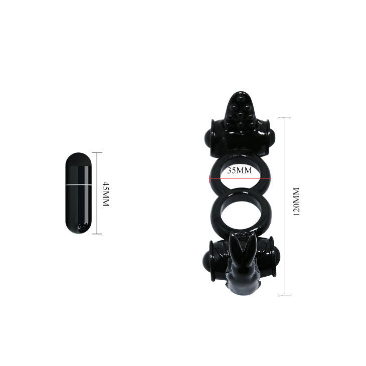 BAILE - ANELLO SWEET ANELLO DOPPIO CON DOPPIO CONIGLIO – Cockring con vibrazione – foto 6