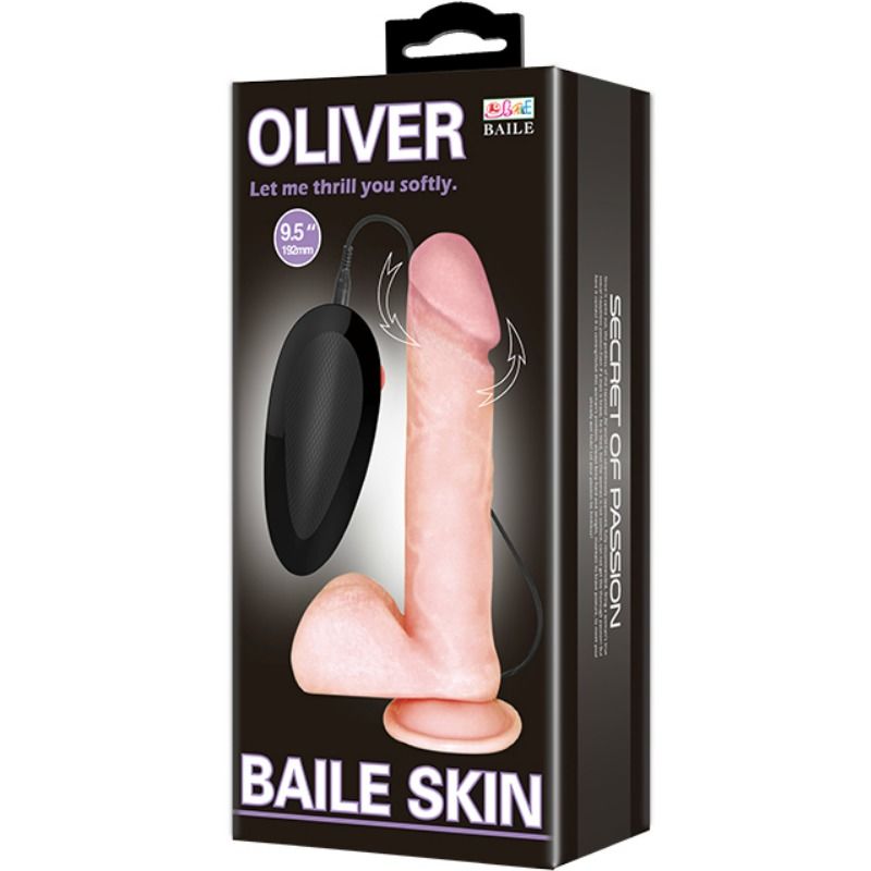 BAILE - VIBRATORE REALISTICO OLIVER CON FUNZIONE DI ROTAZIONE – Telecomando – foto 3