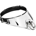 METAL HARD - COLLARE DI CONTENIMENTO RIGIDO IN METALLO CON ANELLO E LUCCHETTO 12,5 CM – Collane