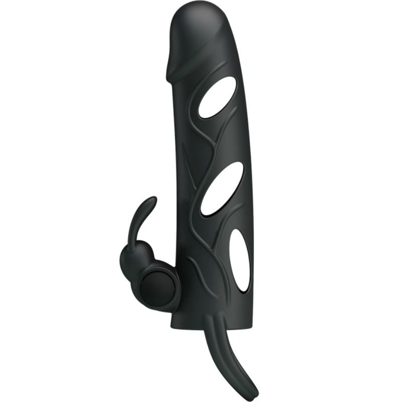 PRETTY LOVE - COPERTURA IN SILICONE CON VIBRAZIONE 14 CM 2.0 – Copri pene con estensione – foto 9