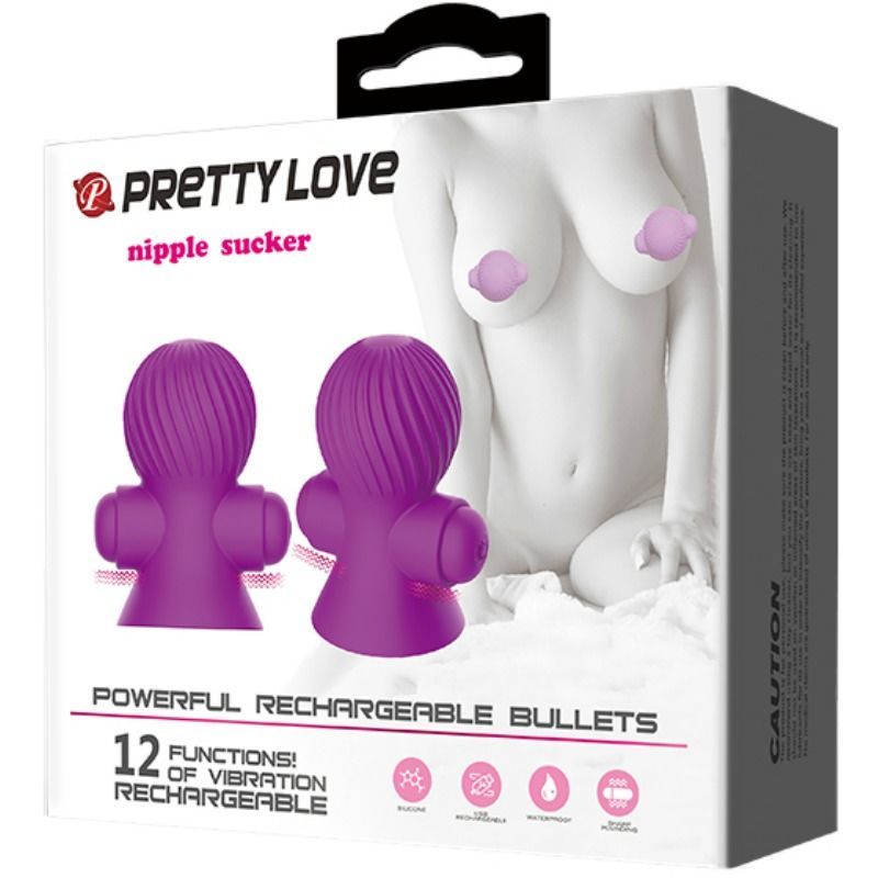 PRETTY LOVE - STIMOLATORE DEL CAPEZZOLO 12 MODALIT DI VIBRAZIONE LILLA – Stimolatori – foto 8