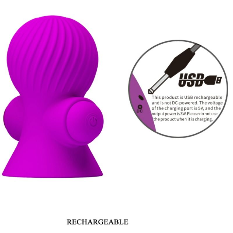 PRETTY LOVE - STIMOLATORE DEL CAPEZZOLO 12 MODALIT DI VIBRAZIONE LILLA – Stimolatori – foto 5