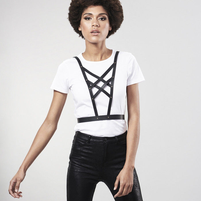 BIJOUX INDISCRETS - IMBRACATURA CROSSOVER MAZE CON COLLANA NERA – Imbracatura – foto 3