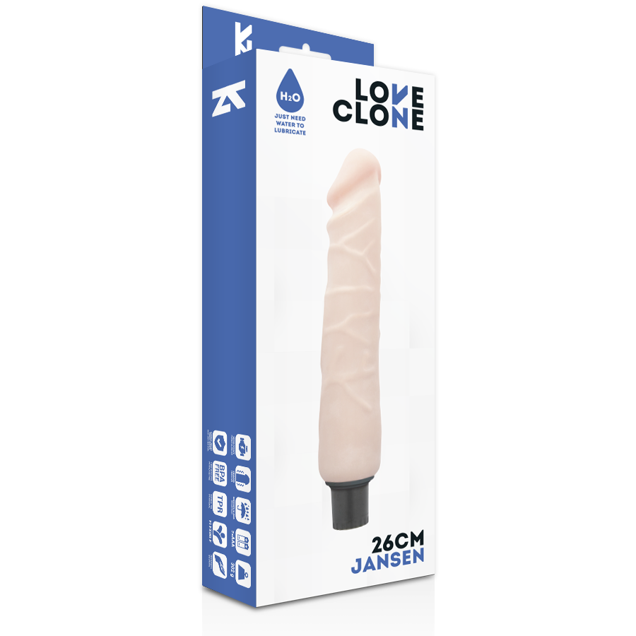 LOVECLONE - VIBRATORE AUTOLUBRIFICANTE JANSEN 26 CM -O- 4.2 CM – Vibratori realistici – foto 4