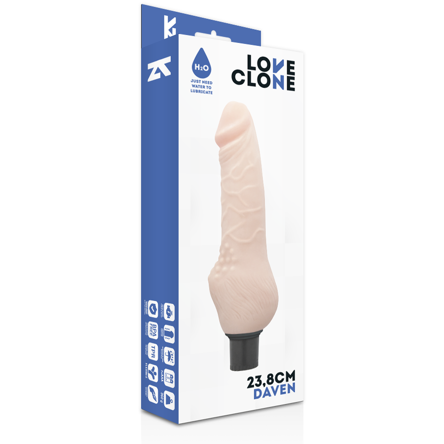 LOVECLONE - DAVEN AUTOLUBRIFICAZIONE REALISTICA 23.8 CM -O- 3.8 CM – Peni realistici – foto 4