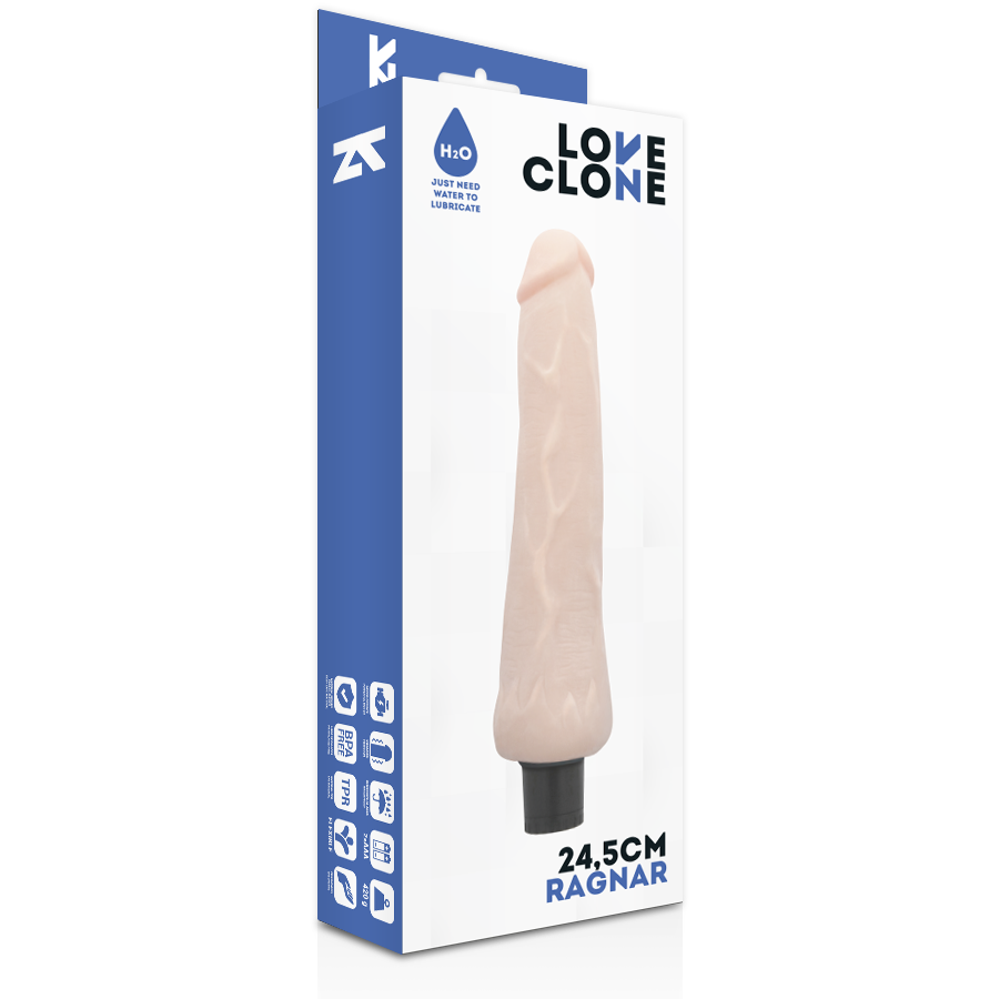 LOVECLONE - VIBRATORE AUTOLUBRIFICANTE RAGNAR 24.5 CM -O- 3.5 CM – Vibratori realistici – foto 4