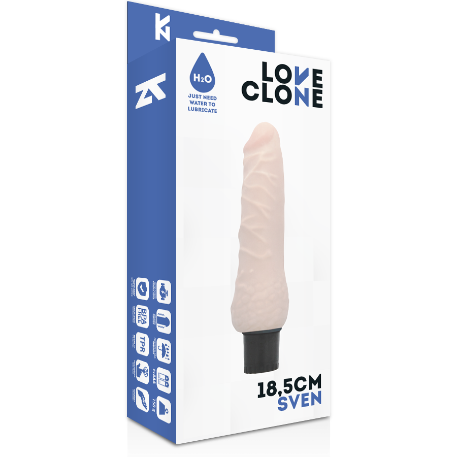 LOVECLONE - VIBRATORE AUTOLUBRIFICANTE SVEN 18.5 CM -O- 3.3 CM – Vibratori realistici – foto 4