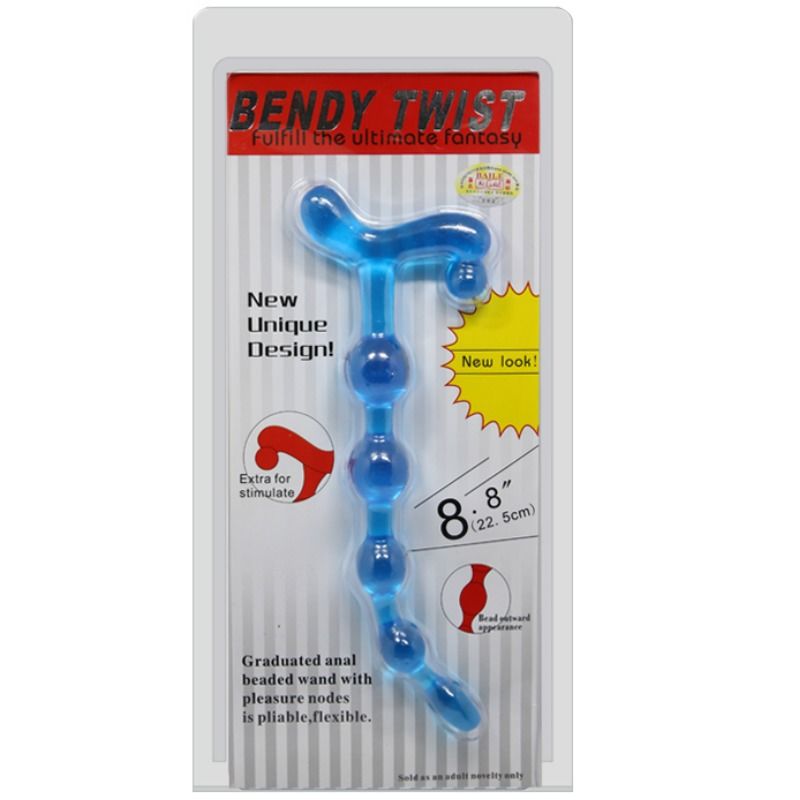 BAILE - SFERE ANAL BLU FLESSIBILI TWIST – Perline anali – foto 2