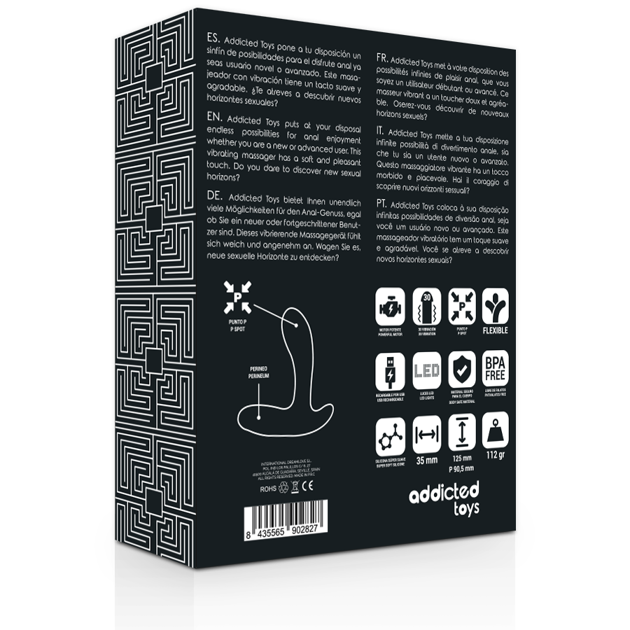 ADDICTED TOYS - MASSAGGIATORE ANALE VIBRAZIONE NERA – Vibratori anali – foto 5