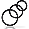 ADDICTED TOYS - SET DI ANELLI PER PENE NERO – Cockring senza vibrazione