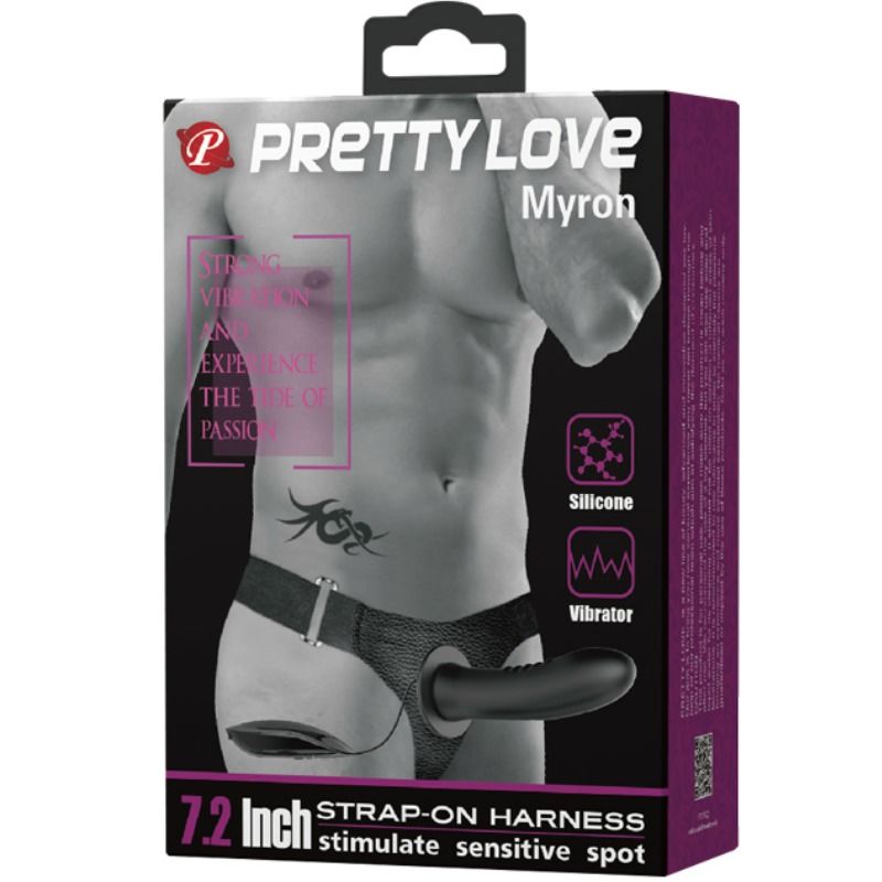 PRETTY LOVE - ABBASBAILEA LOVE MYRON STRAP ON CON VIBRAZIONE E DILDO CAVO – Telecomando – foto 6