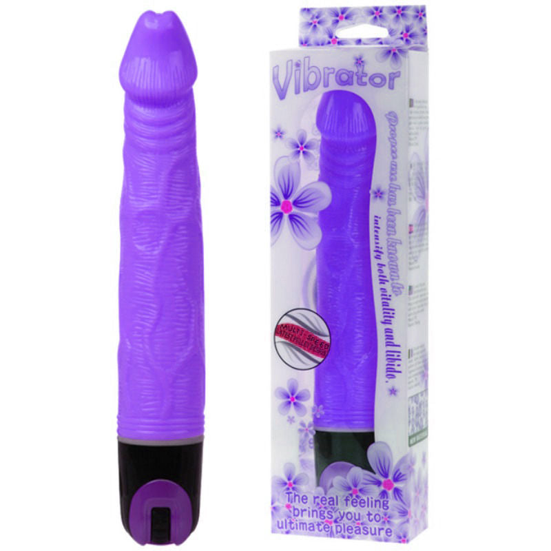 BAILE - VIBRATORE DA BALLO MULTISPEED 21.5 CM VIOLA – Vibratori realistici – foto 3