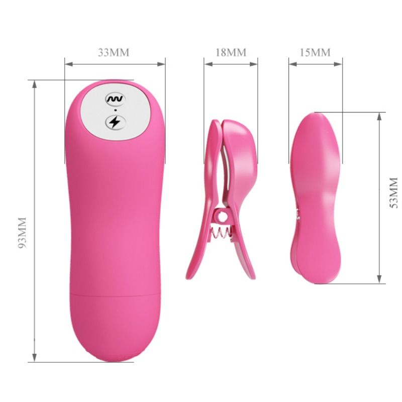 BAILE - PIZZE ROMANTICHE AD ONDE CON VIBRAZIONI ED ELETTROSHOCK FUCSIA – Elettrostimolazione – foto 4