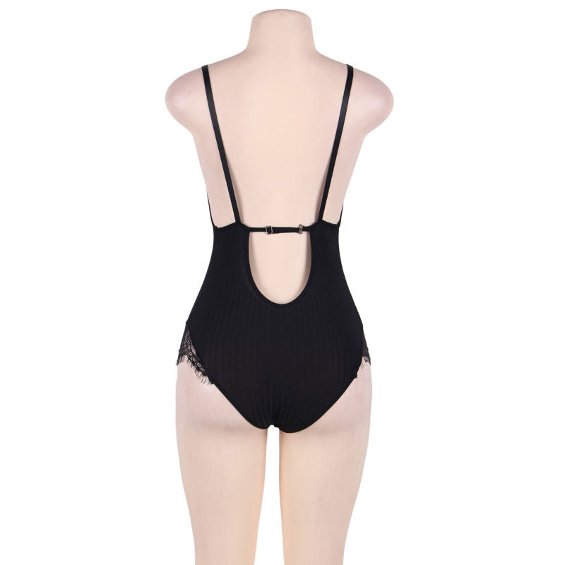 SUBBLIME - QUEEN PLUS TEDDY CON TRASPARENTI E FRANGE NERE – Body – foto 3