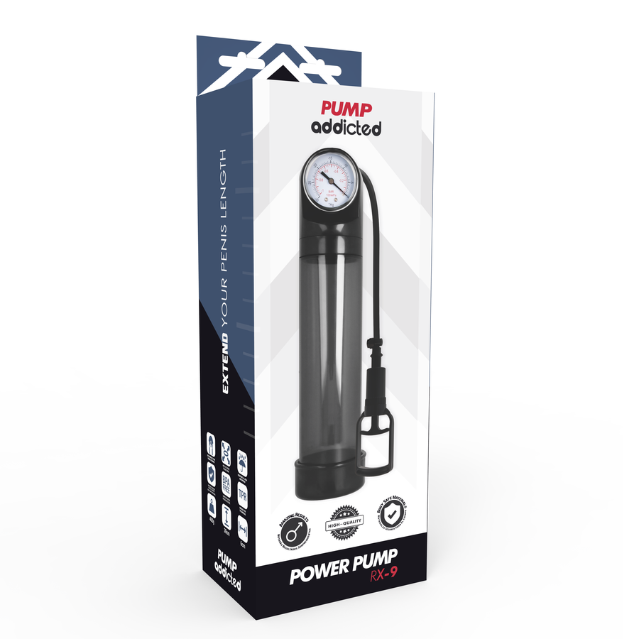 PUMP ADDICTED - POMPA PER L'EREZIONE RX9 NERA – Pompa per l'ingrandimento del pene – foto 6