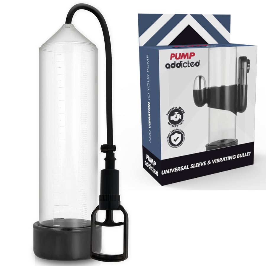 PUMP ADDICTED - VIBRATORE TRASPARENTE RX7 – Pompa per l'ingrandimento del pene