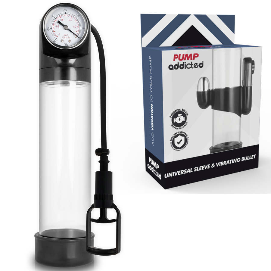 PUMP ADDICTED - POMPA PER EREZIONE TRASPARENTE RX9 CON VIBRATORE – Pompa per l'ingrandimento del pene