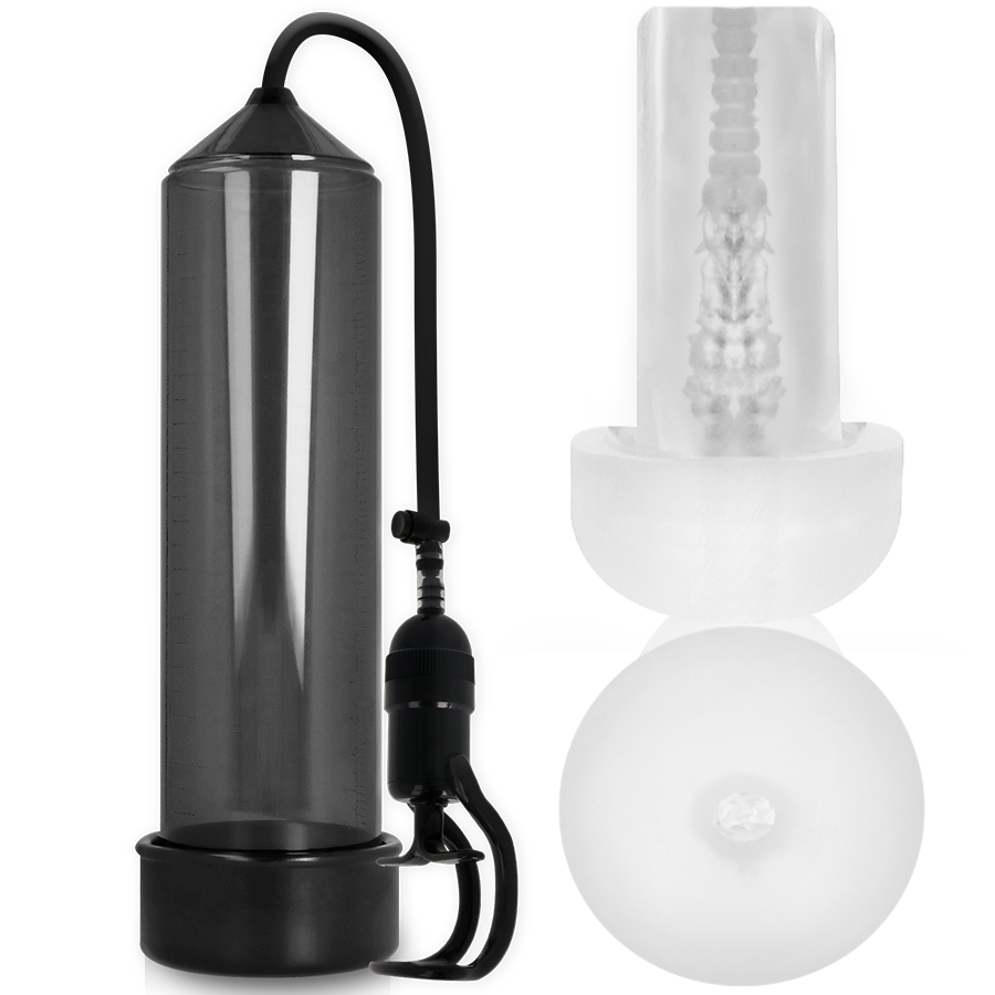 PUMP ADDICTED - RX5 NERO CON MASTURBATORE – Pompa per l'ingrandimento del pene