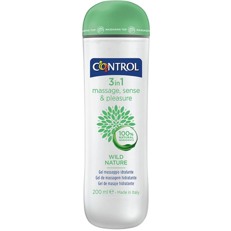 CONTROL - GEL DA MASSAGGIO WILD NATURE 3 IN 1 200 ML – Oli da massaggio non aromatizzati