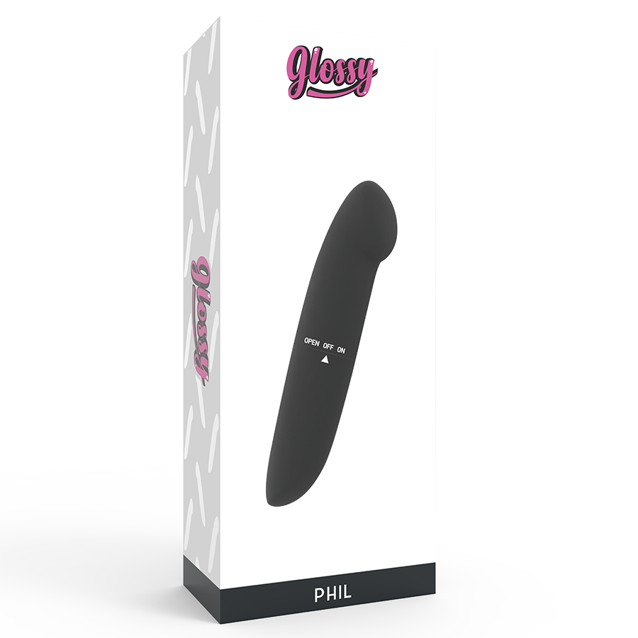 GLOSSY - VIBRATORE PHIL NERO – Mini vibratori – foto 4