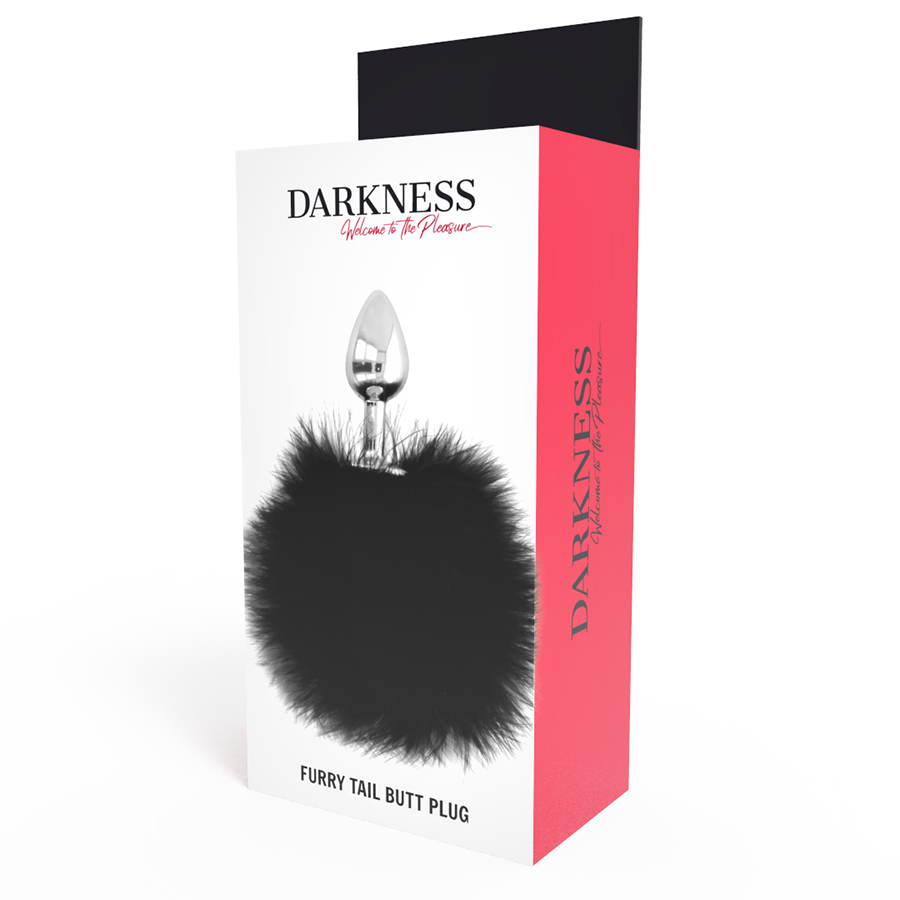 DARKNESS - BUTTPLUG ANALE EXTRA CON CODA NERA 7 CM – Tappi anali – foto 4