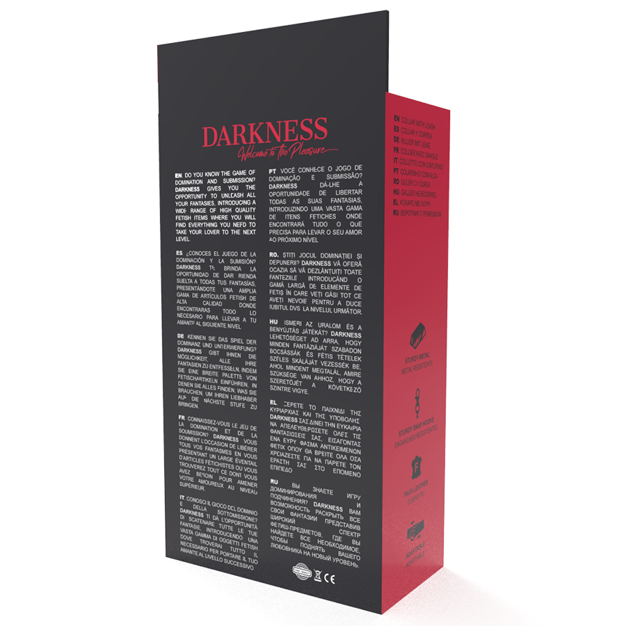 DARKNESS - COLLANA POSTURA CON CATENA IN PELLE – Collane – foto 6