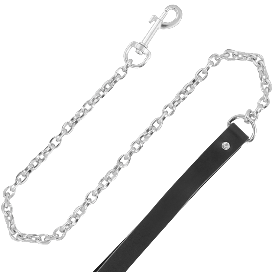 DARKNESS - COLLANA IN PELLE DI ALTA QUALITÀ CON GUINZAGLIO – Collane – foto 3