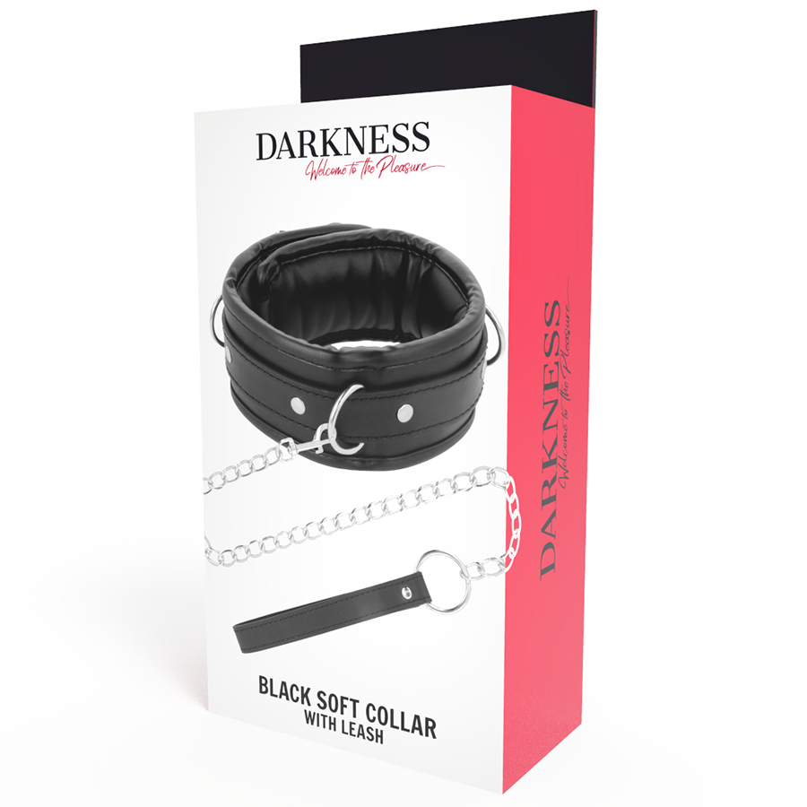 DARKNESS - COLLANA IN MORBIDA PELLE CON CATENA – Collane – foto 5