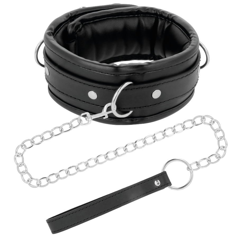 DARKNESS - COLLANA IN MORBIDA PELLE CON CATENA – Collane – foto 2