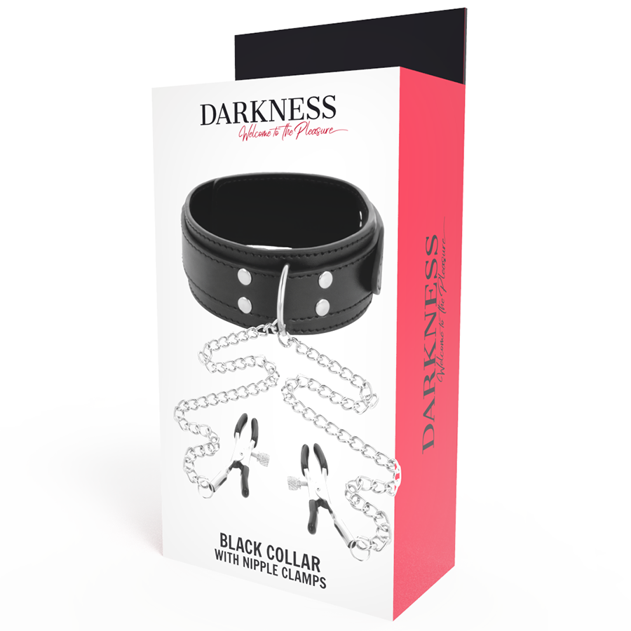 DARKNESS - COLLARE CON Morsetti PER CAPEZZOLI NERO – Collane – foto 4