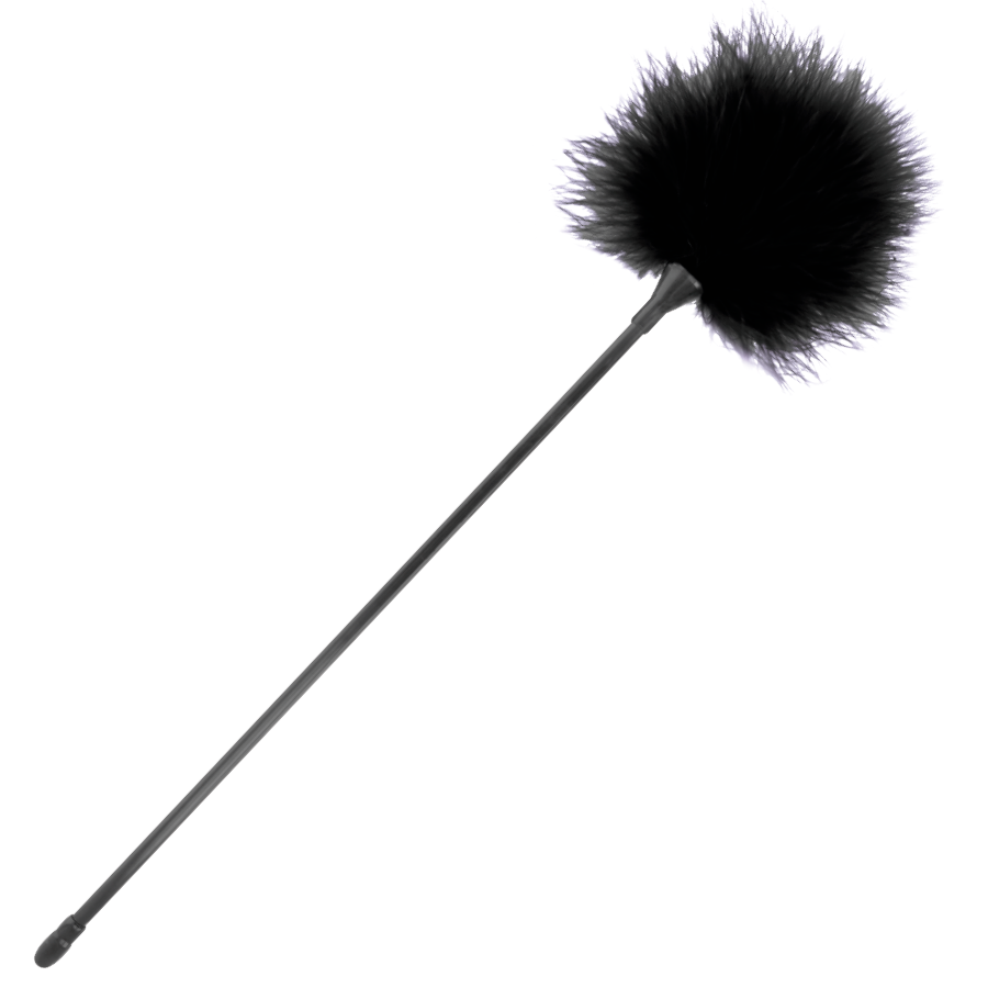 DARKNESS - PENNA STIMOLANTE NERA 42 CM – Boa e piume