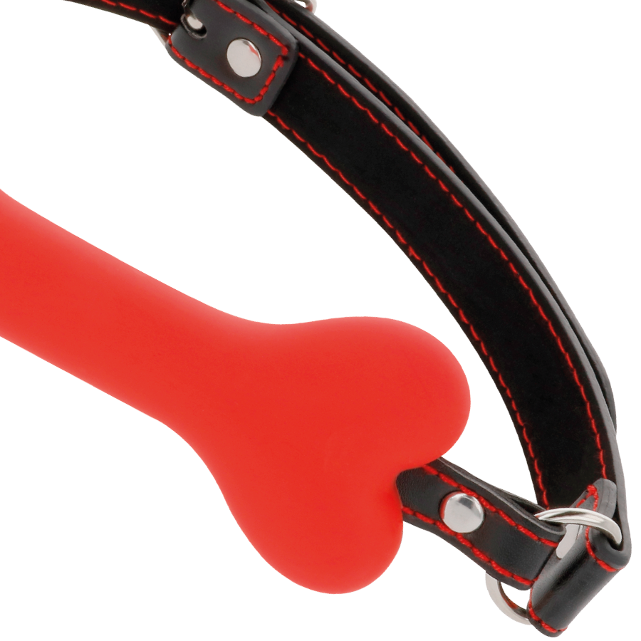 DARKNESS - BAVAGLINO IN SILICONE RED BONE – Mascelle – foto 3