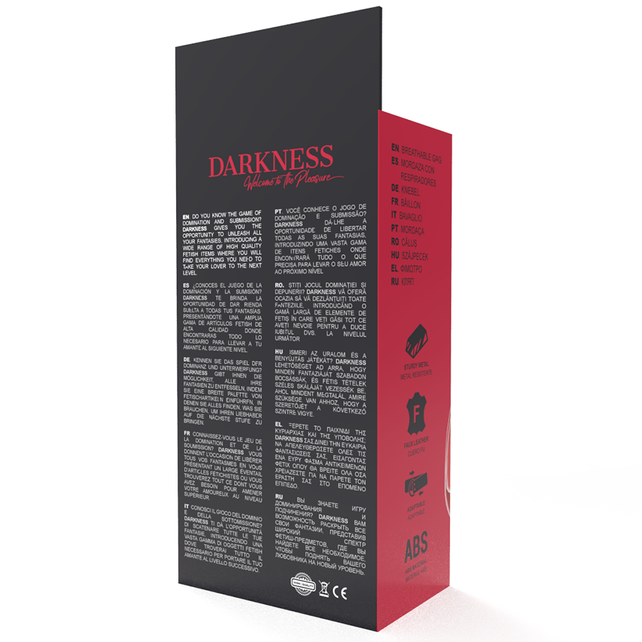 DARKNESS - BAVAGLINO TRASPIRANTE ROSSO – Mascelle – foto 5