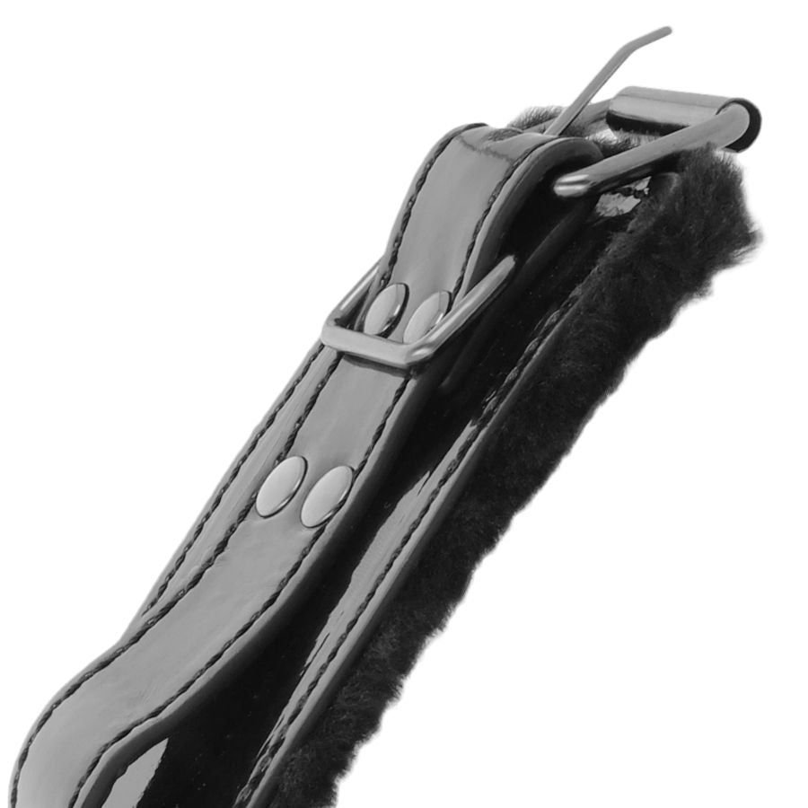 DARKNESS - MANETTE NERE REGOLABILI IN PELLE CON LUCCHETTO – Mogli – foto 3