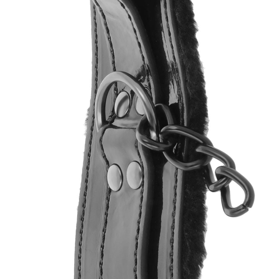 DARKNESS - MANETTE NERE REGOLABILI IN PELLE CON LUCCHETTO – Mogli – foto 4