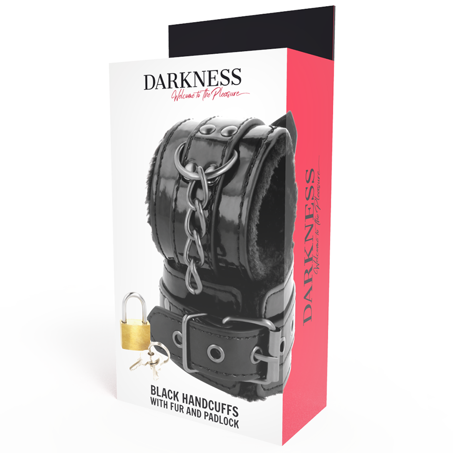 DARKNESS - MANETTE NERE REGOLABILI IN PELLE CON LUCCHETTO – Mogli – foto 6