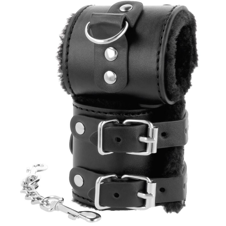 DARKNESS - MANETTE NERE REGOLABILI IN PELLE CON FODERA – Mogli – foto 2