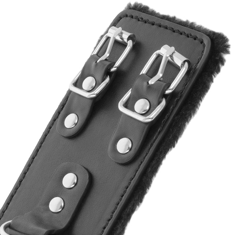 DARKNESS - MANETTE NERE REGOLABILI IN PELLE CON FODERA – Mogli – foto 4