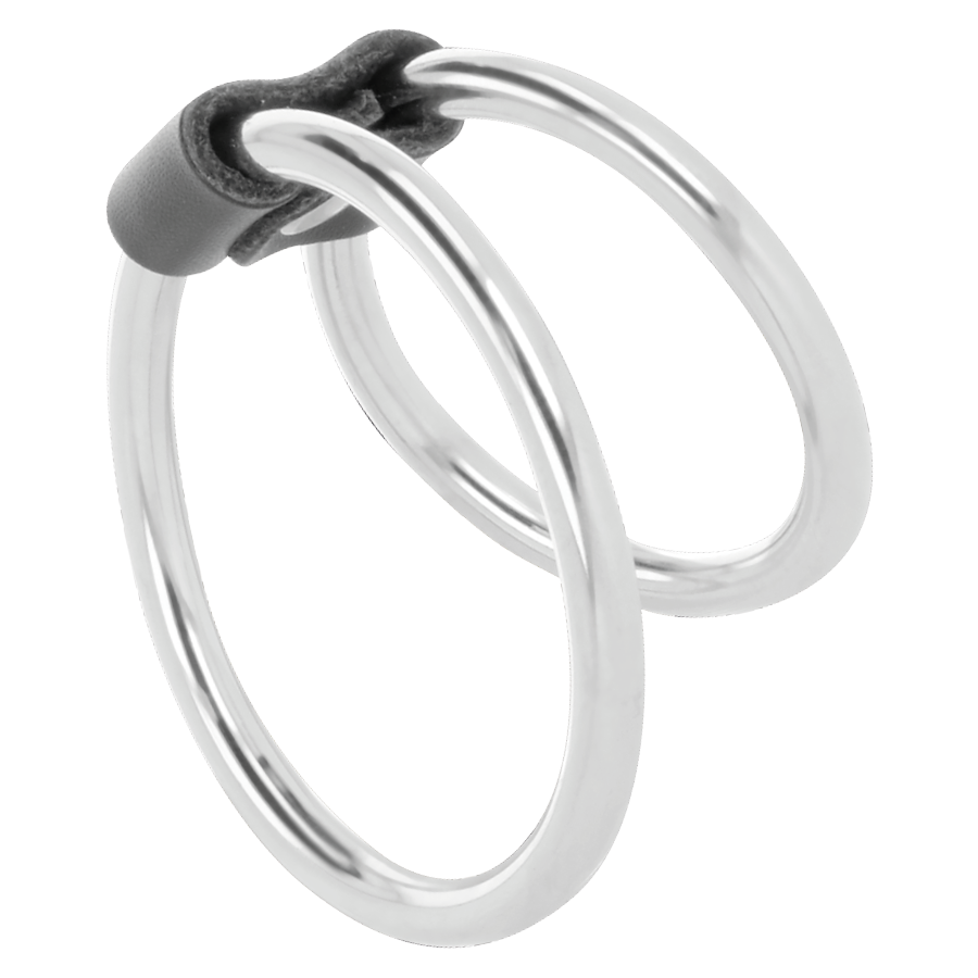 DARKNESS - ANELLO PER PENE DOPPIO IN METALLO – Cockring senza vibrazione – foto 2