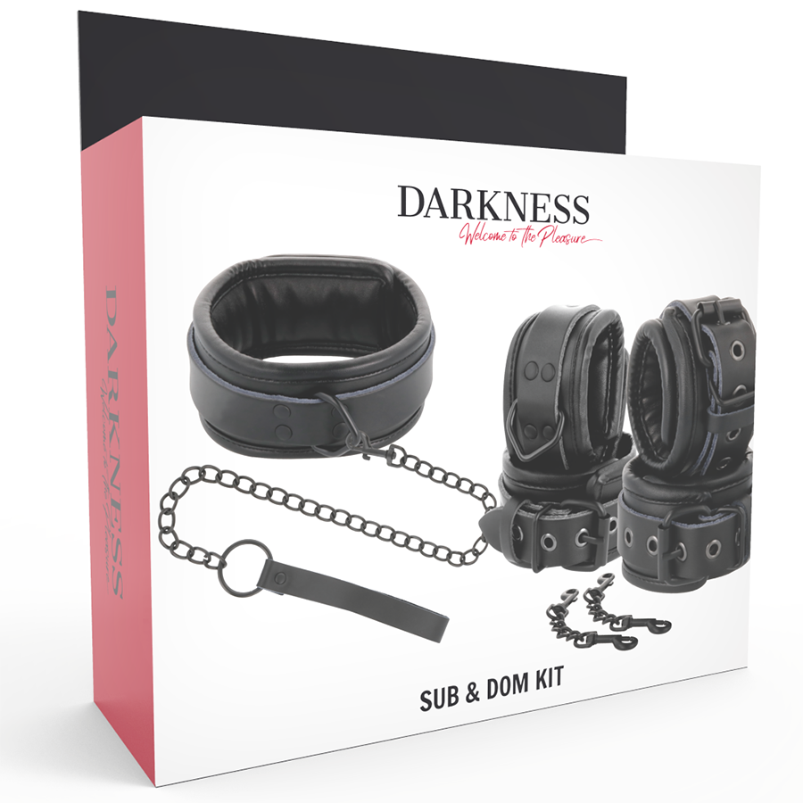 DARKNESS - MANETTE E COLLETTO IN PELLE NERA – Mogli – foto 10