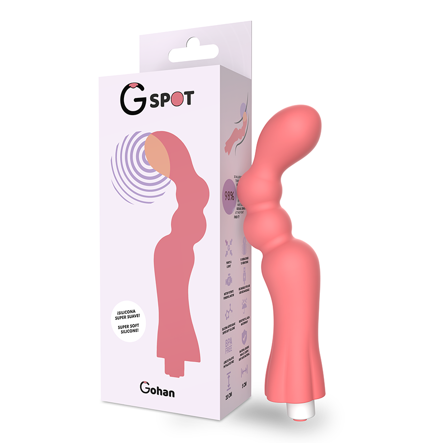 G-SPOT - VIBRATORE GOHAN G-SPOT ROSSO CHIARO – Vibratori a punto G
