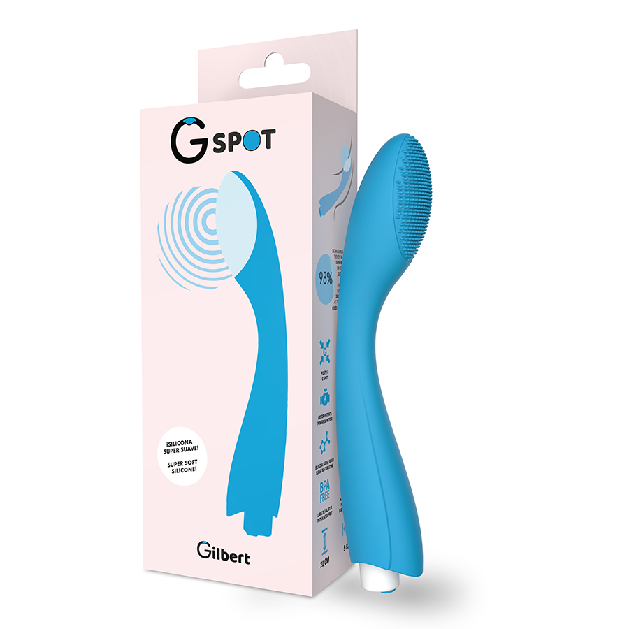 G-SPOT - VIBRATORE  GYLBERT BLU TURCHESE – Vibratori a punto G