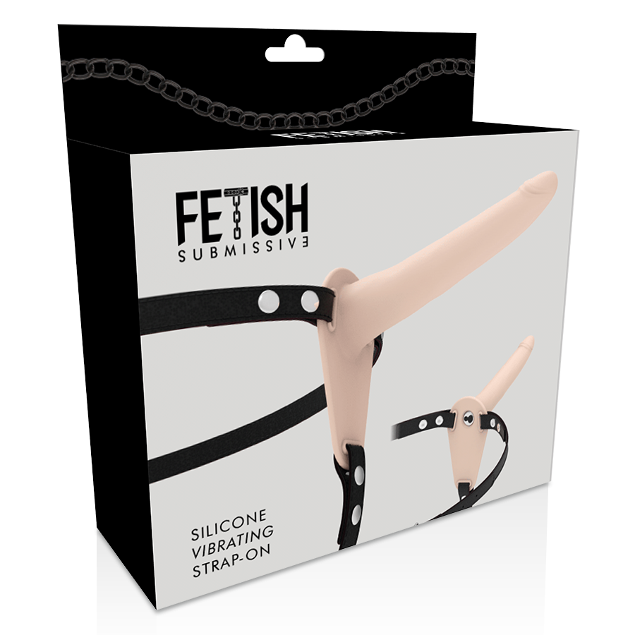 FETISH SUBMISSIVE HARNESS - VIBRATORE IN SILICONE CARNE 15 CM – Imbracature a vibrazione – foto 4